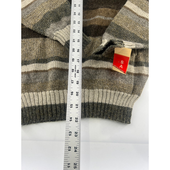 Vintage Generra Sweater Womens Small Gray Brown Wool Blend Pullover New - Picture 5 of 9